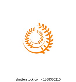 Wheat agriculture logo design icon vector template illustration