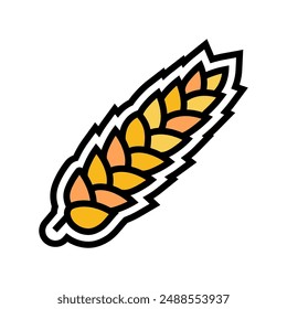 wheat allergen free product food color icon vector. wheat allergen free product food sign. isolated symbol illustration