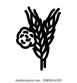 wheat allergen free product food line icon vector. wheat allergen free product food sign. isolated contour symbol black illustration