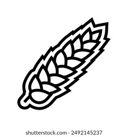 wheat allergen free product food line icon vector. wheat allergen free product food sign. isolated contour symbol black illustration