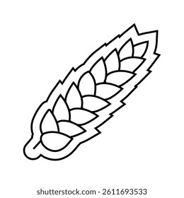 wheat allergen free product food line icon vector. wheat allergen free product food sign. isolated contour symbol black illustration