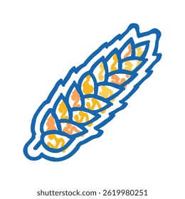 wheat allergen free product food doodle icon sketch vector. wheat allergen free product food sign. isolated symbol illustration