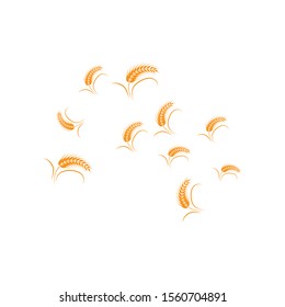 wheat art logo stock illustration