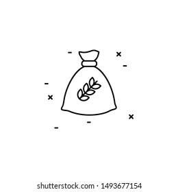 wheat, bag icon. Simple thin line, outline vector of Agriculture icons for UI and UX, website or mobile application