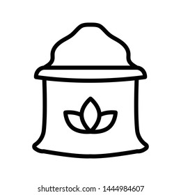 wheat bag thin line vector icon