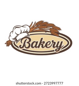 wheat Bakery logo design illustration , best for bread and cakes shop, food beverages store logo emblem template