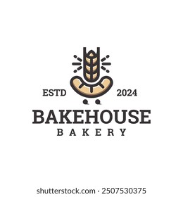 wheat bakery vector logo design