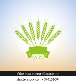 wheat with banner