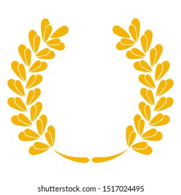 Wheat or barley ears. Harvest wheat grain, growth rice stalk and whole bread grains or field cereal nutritious rye grained agriculture products ear symbol. Isolated vector icon