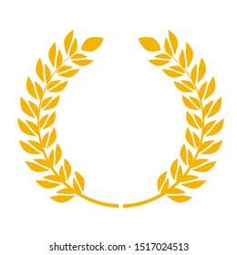 Wheat or barley ears. Harvest wheat grain, growth rice stalk and whole bread grains or field cereal nutritious rye grained agriculture products ear symbol. Isolated vector icon