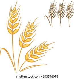 wheat & barley icon vector illustration