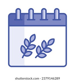 Wheat barley on calendar showing agriculture schedule vector design