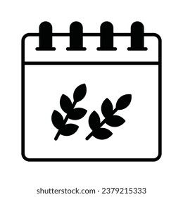 Wheat barley on calendar showing agriculture schedule vector design