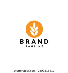 Wheat or barley outline icon. Grain symbol.