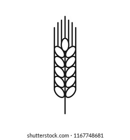 Wheat barley rice icon. Simple design. Isolate on white background.