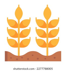 Weizenfässern auf moderner Flachsymbol