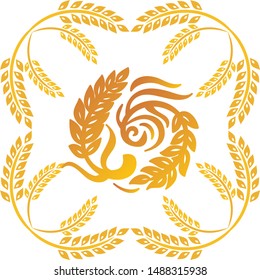 Wheat and beautiful nature background. Vector illustration