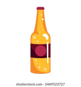 wheat beer bottle drink isolated