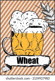 
wheat beer. draft beer poster