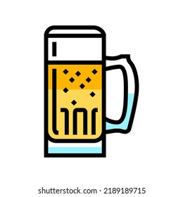 wheat beer glass color icon vector. wheat beer glass sign. isolated symbol illustration