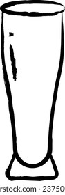 Wheat beer glass hand drawn vector illustration