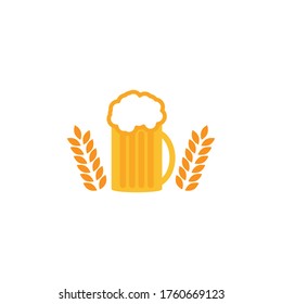 wheat beer vector design template illustration