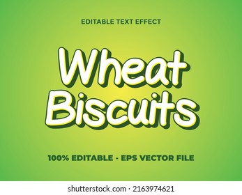 WHEAT BISCUITS EDITABLE TEXT EFFECT