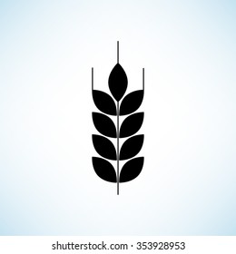 wheat  - black vector icon