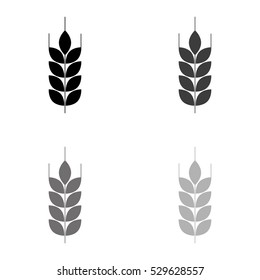 wheat -  black vector icon