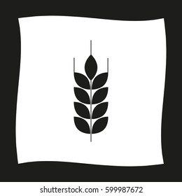 wheat  - black vector icon