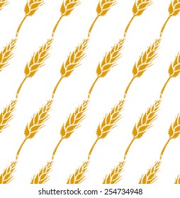 Wheat branch seamless pattern