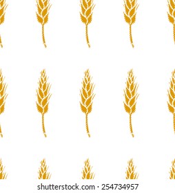 Wheat branch seamless pattern