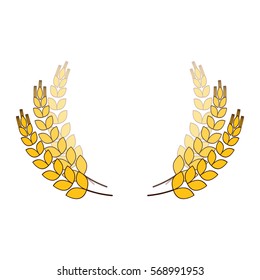wheat branches icon image design, vector illustration