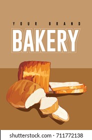 Wheat bread   bakery background