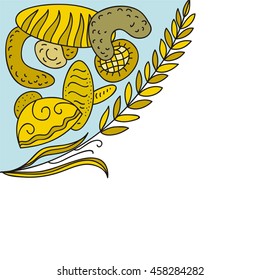 Wheat, bread, bakery. Vector illustration.