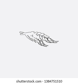 wheat bread icon sign signifier vector