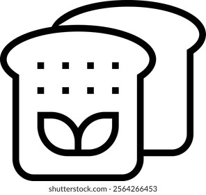 wheat bread icon. Thin linear style design isolated on white background