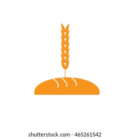 wheat bread icon - vector illustrator