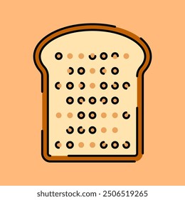 Wheat bread Illustration in Flat Style