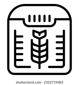 Wheat bread machine icon outline vector. Food maker. Button cooking