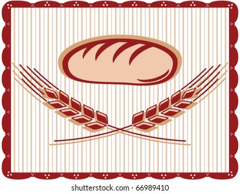 wheat bread sign vector