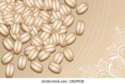 wheat in brown colour background	