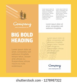 Wheat  Business Company Poster Template. with place for text and images. vector background