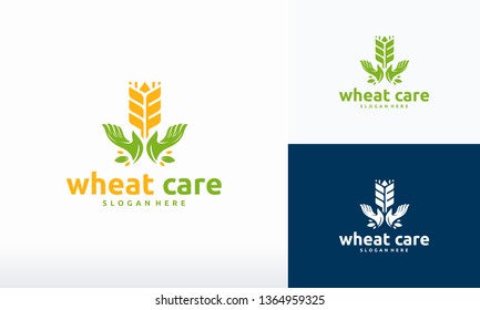 Wheat care logo designs concept vector, Agriculture logo template