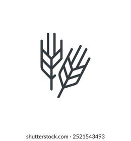 Wheat cereal crop icon, vector illustration