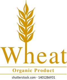 Wheat and character design symbol