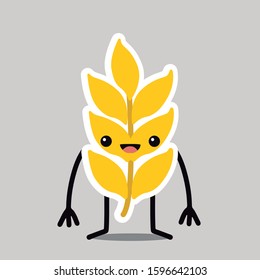 Wheat character vector for animation