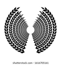 Wheat circle illusion nature design vector