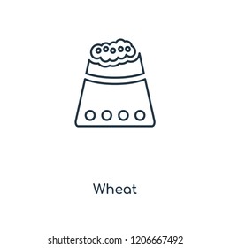 Wheat concept line icon. Linear Wheat concept outline symbol design. This simple element illustration can be used for web and mobile UI/UX.