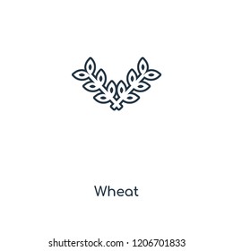 Wheat concept line icon. Linear Wheat concept outline symbol design. This simple element illustration can be used for web and mobile UI/UX.
